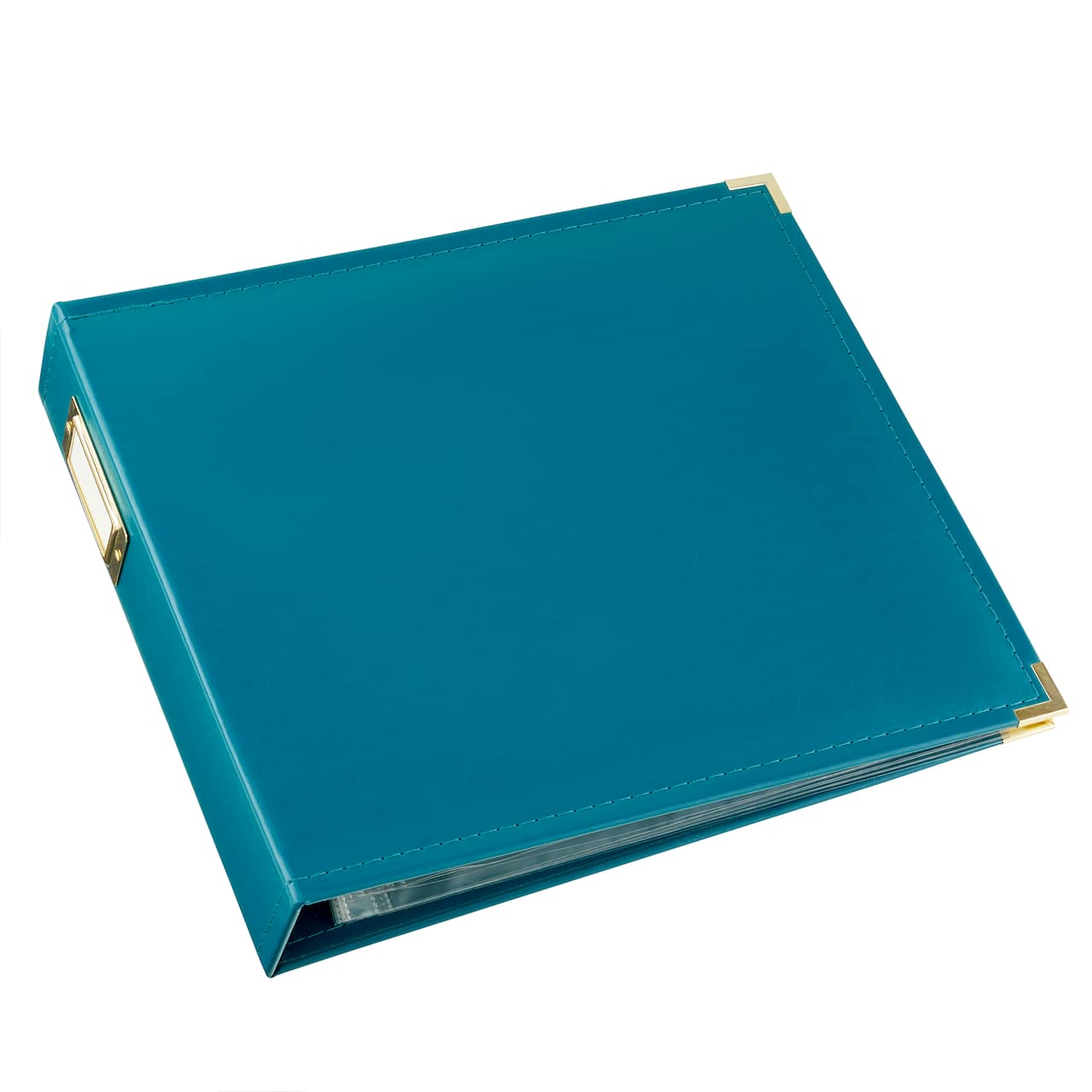 Peacock Blue Faux Leather D-Ring Scrapbook Album by Recollections&#xAE;
